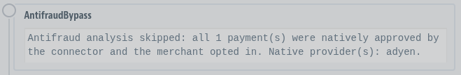 Antifraud analysis skipped