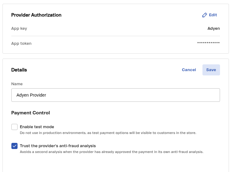 Trust the provider's anti-fraud analysis